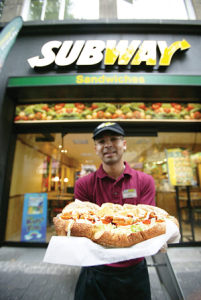 Ar Subway zīmolu pasaulē darbojas 40 tūkstoši sviestmaižu ieskrietuvju