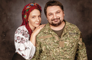 Natālija Gozaka ar vīru. Foto no personīgā arhīva