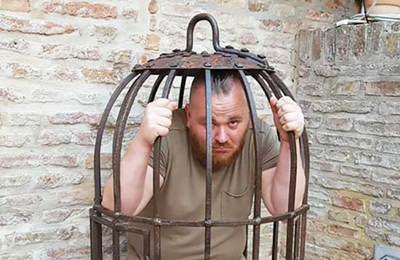 Jānis Zviedris agrākā ceļojumā uz Itāliju. Foto no privātā arhīva