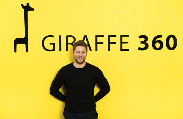 Giraffe360 līdzdibinātājs un valdes priekšsēdētājs Mikus Opelts. Foto no uzņēmuma arhīva