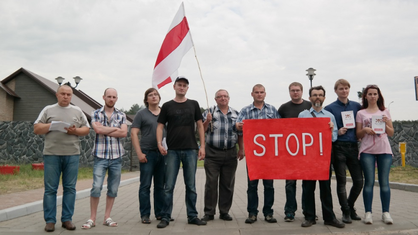 Baltkrievu protestētāji.