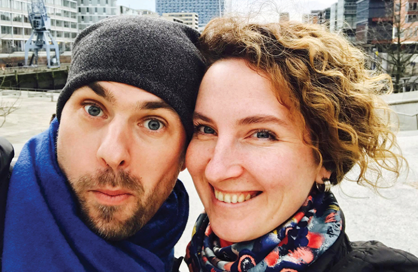 Arhitekte Anna Kirija un viņas vīrs fotogrāfs Arsens Fedosenko. Foto no personīgā arhīva