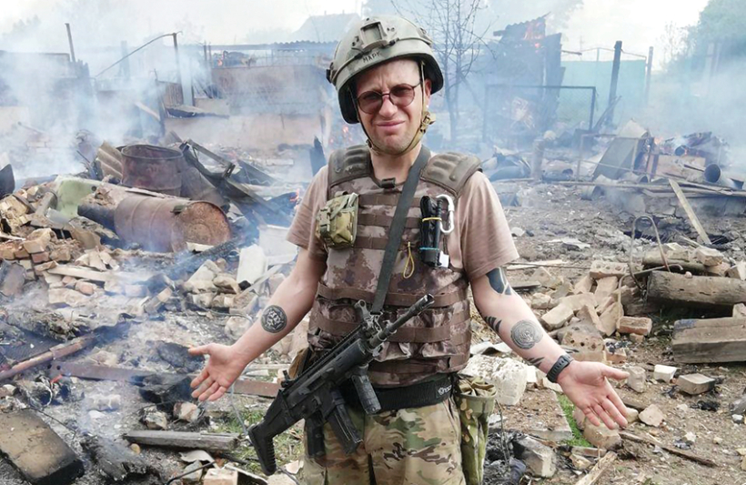 Bijušais uzņēmējs Marks no Minskas tagad ir bataljona Volat štāba priekšnieks. Foto no personīgā arhīva