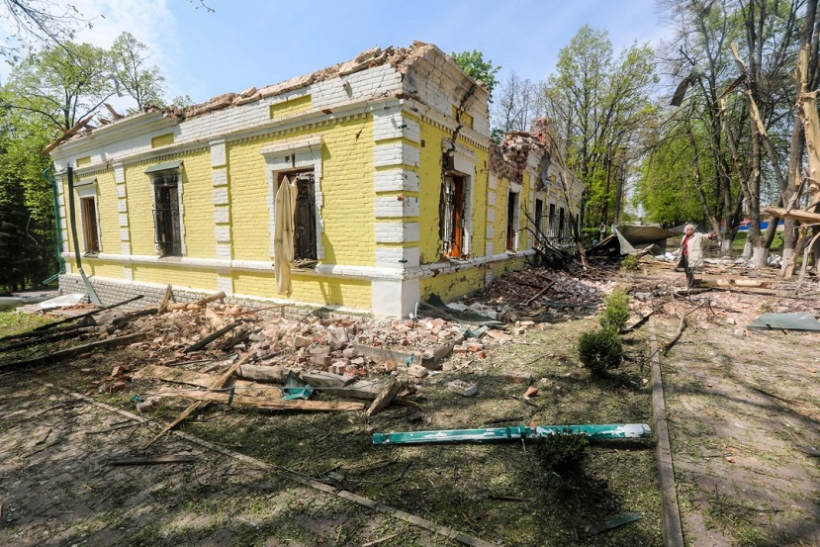 Filozofa Grigorija Skovorodas memoriālais muzejs pēc apšaudes.