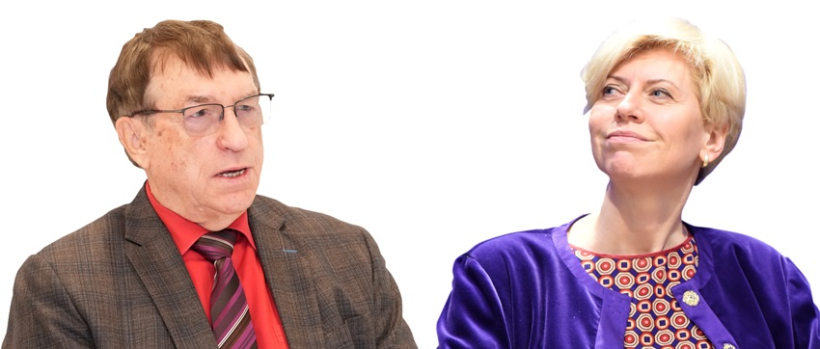 Ivars Kalviņš (no kreisās) un Anda Čakša.