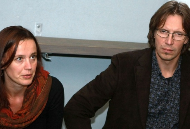 Festivāla direktore Gundega Šmite un diriģents Kaspars Putniņš. Foto - Evija Trifanova, LETA