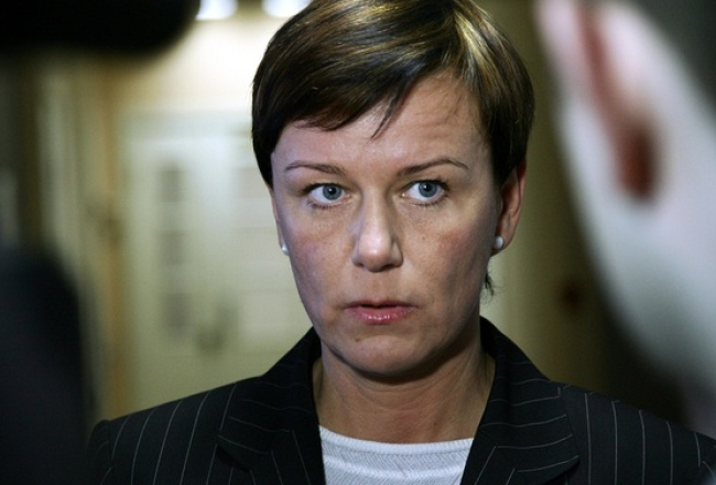 Linda Abu Meri pirms gada, kad vēl vadīja Iekšlietu ministriju. Foto: Lauris Vīksne, F64