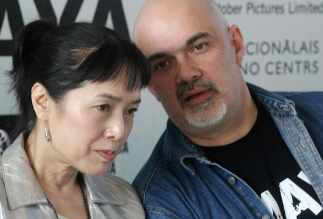 ''Amayas'' režisors Māris Martinsons un japāņu kinozvaigzne Kaori Momoi. Autore: Evija Trifanova, LETA