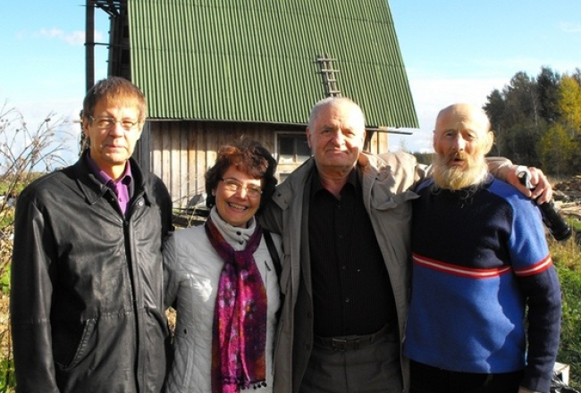 Jānis Rožkalns (no kreisās), Gunta Rožkalne, Bruno Javoišs, Agris Šēfers. Foto: raksta autore