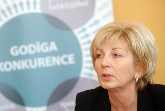 Konkurences padomes vadītāja Skaidrīte Ābrama. Foto: Ieva Lūka, LETA