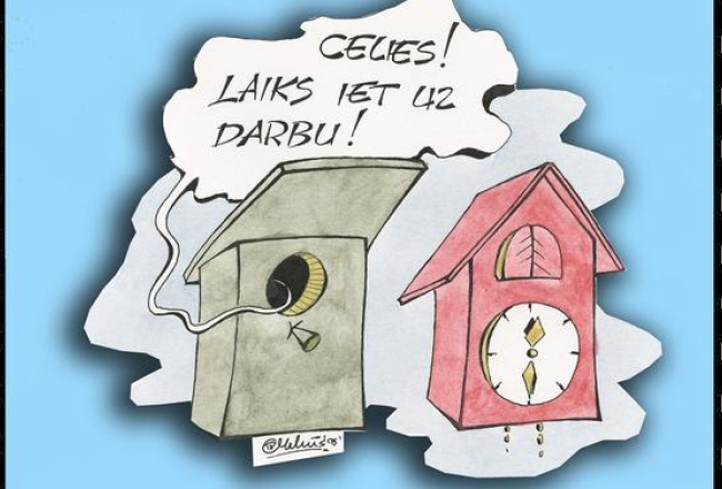 Ilustrācijā izmantota Dzintara Meļņa karikatūra žurnālā "Dadzis", 1995. Nr. 7. RTMM