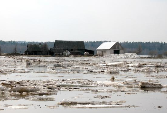 Pārplūdusī Daugava un ceļi Daugavpils novadā. Foto: Ivars Soikāns, LETA
