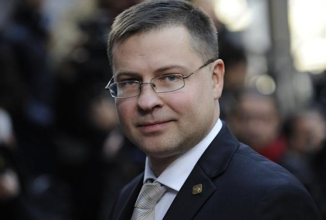 Premjerministrs Valdis Dombrovskis. Foto: AFP/LETA