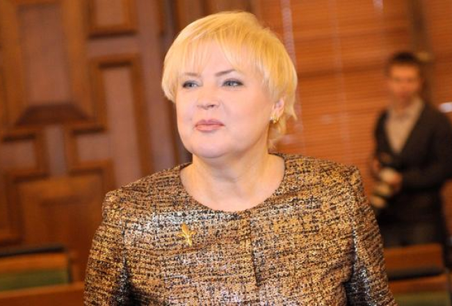 Ingrīda Latimira-Ūdre pērngad, viesojoties Saeimā. Foto: Lita Krone, LETA