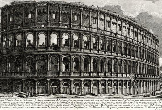 Džovanni Batistas Piranēzi attēlotais Kolizejs. Publicitātes foto