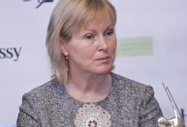 Kultūras ministre Žaneta Jaunzeme-Grende domīga preses konferencē pēc atgriešanās no komandējuma Austrālijā. Foto: Emīls Desjatņikovs, F64