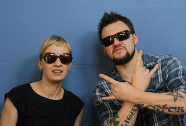 Žurnālisti Marta Selecka un Gustavs Terzens. Publicitātes foto