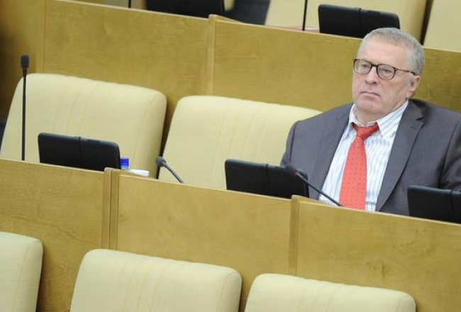 Vladimirs Žirinovskis Krievijas Valsts domes sēdē. Foto: ITAR-TASS/LETA