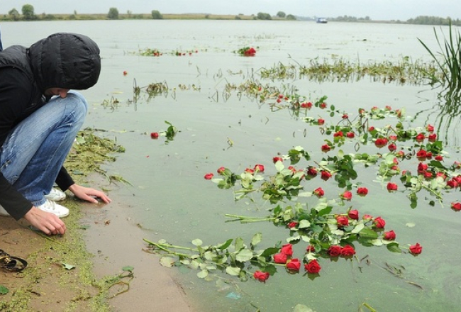 Jaroslavļas aviokatastrofas vietā. Foto: AFP/LETA