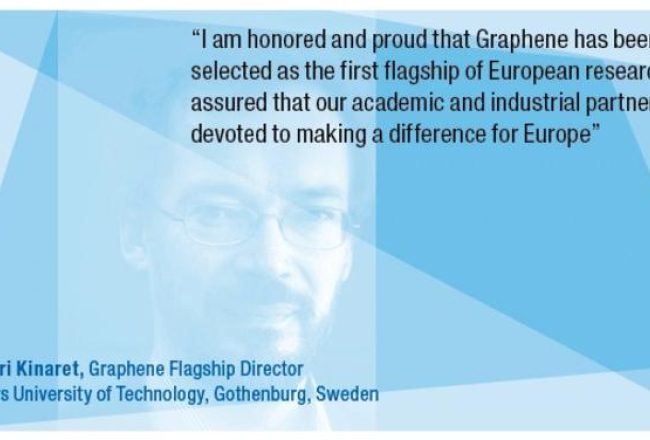 Profesors Džari Kinarets vada grafēna projektu. Ekrānšāviņš no www.graphene-flagship.eu