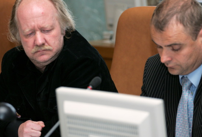 Sabiedrisko mediju vadītāji - Dzintris Kolāts (no kreisās) un Edgars Kots. Foto: Raitis Plauks, F64