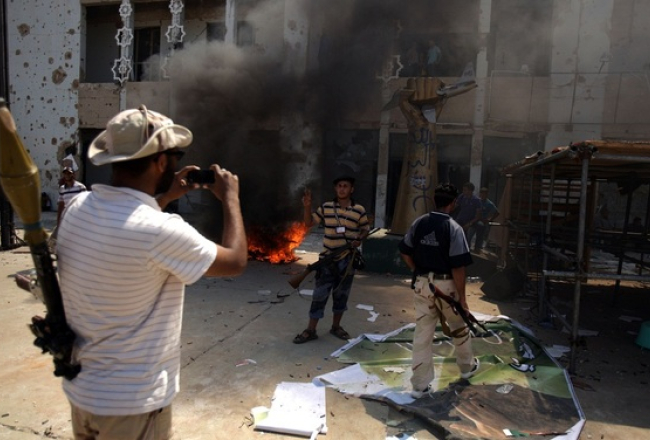 Lībijas sievietes līksmo. Foto: AFP/LETA