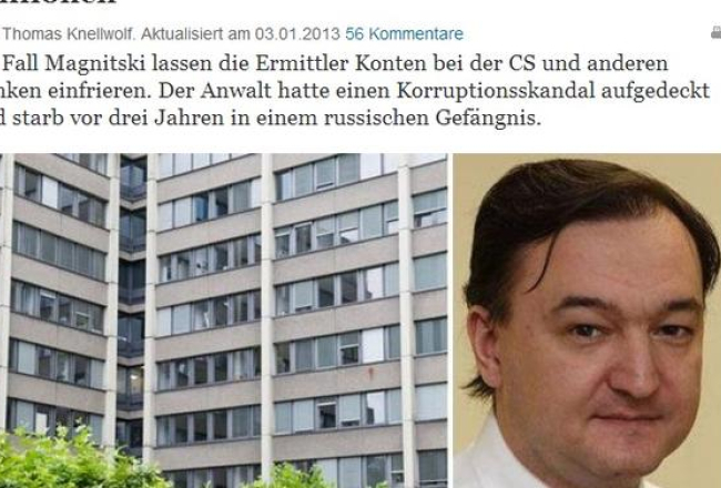 Ekrānšāviņš no Šveices laikraksta tagesanzeiger.ch
