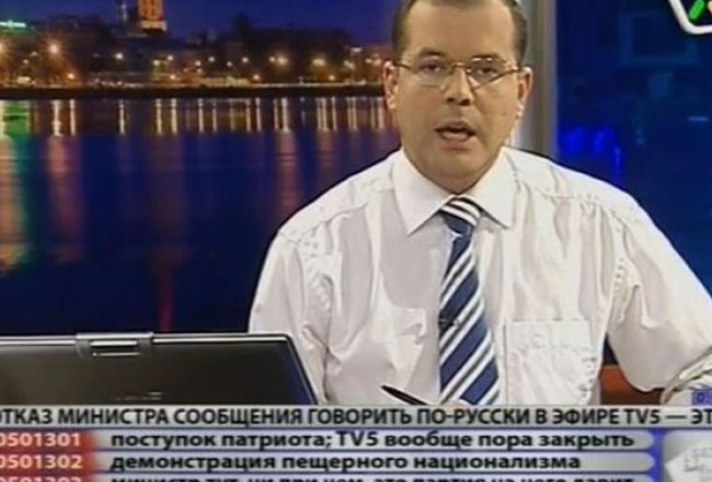 Kanāla TV5 raidījuma "Bez cenzūras" vadītājs. Avots: www.tvnet.lv