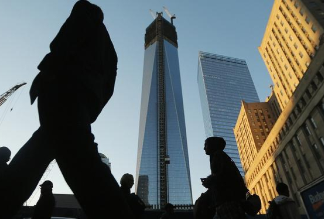Pasaules tirdzniecības centra debesskrāpji Manhetenā ASV. Foto: AFP/LETA