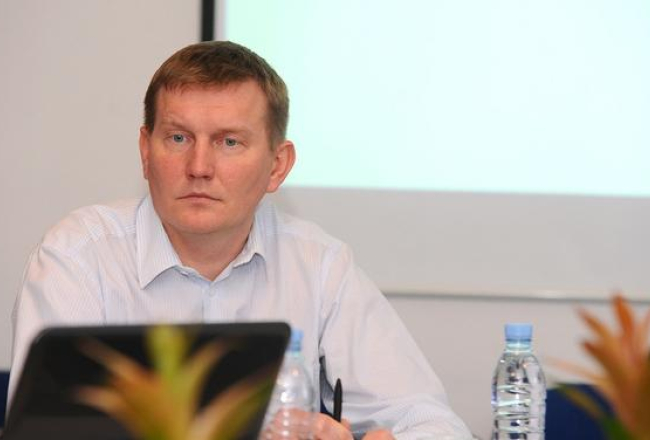 Jaunā sabiedriskā elektroniskā medija izveides koncepcijas detalizācijas izstrādes projekta vadītājs Gints Miķelsons. Foto: Evija Trifanova, LETA