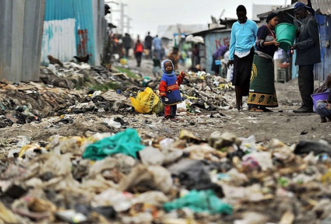 Viens no "slums" Nairobi. Foto: AFP/LETA