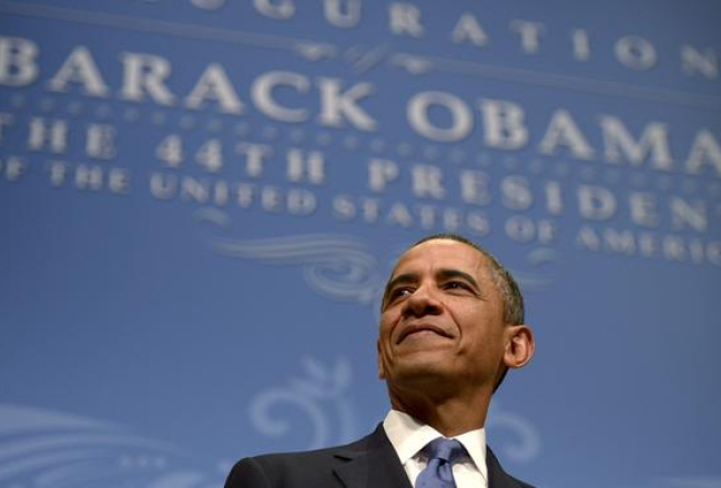 ASV prezidents Baraks Obama inaugurācijas ceremonijā. Foto: EPA/LETA