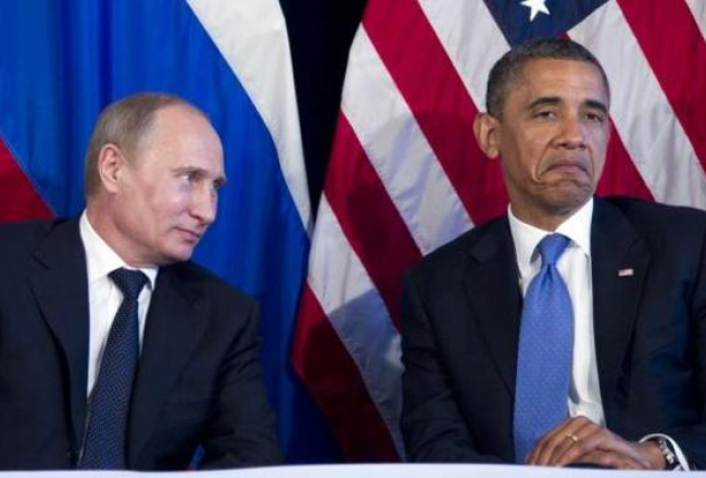 Baraks Obama un Vladimirs Putins G20 samitā 2012.gadā. Foto: AP