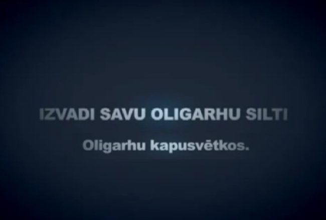 Ekrāna attēls no "Oligarhu kapusvētki" video materāliem "youtube.com"