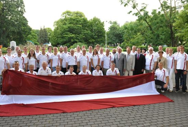 Latvijas delegācija Londonas olimpiādei. Foto: Jānis Saliņš, F64