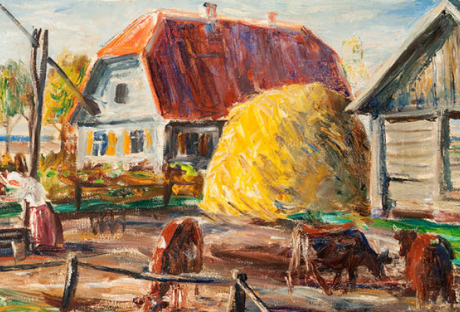 Ģederta Eliasa darbs no izstādes "Dzimta" Mūkusalas mākslas salonā