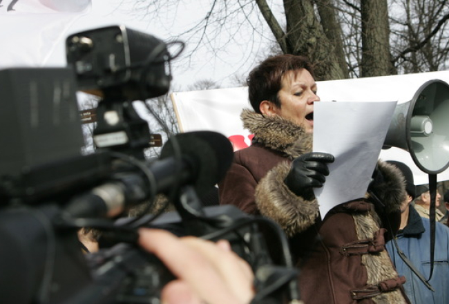 Protesti pret "Latvenergo" tarifiem. Foto: Raitis Plauks, F64