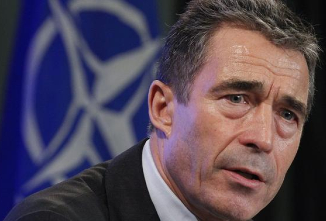 NATO ģenerālsekretārs Andress Fogs Rasmusens. Foto: EPA/LETA