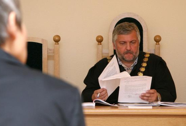 Aizdomās turētais tiesnesis Ziedonis Strazds. Foto: Inga Kundziņa, LETA