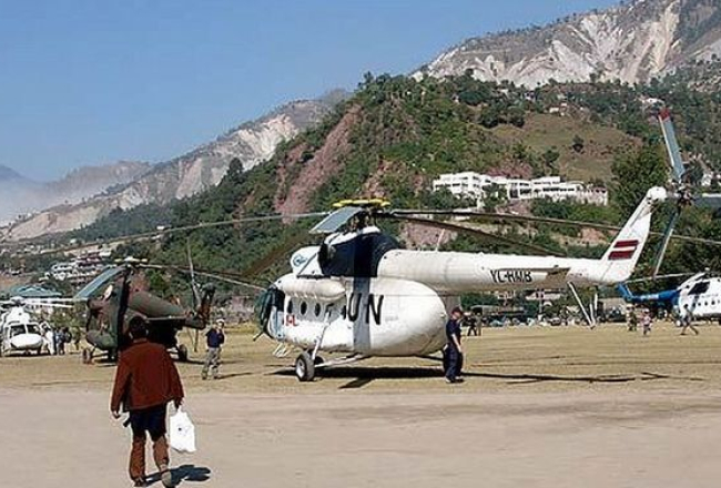 Viens Latvijas uzņēmuma helikopters un apkalpe strādā arī Pakistānā. Avots - www.gmhelicopters.com