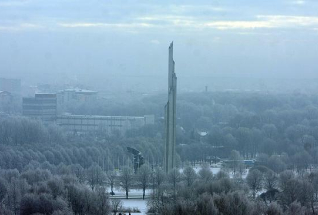 Uzvaras piemineklis Pārdaugavā. Foto: Edijs Palēns, LETA