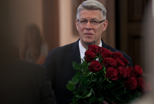 Valdis Zatlers pēc pēdējās runas Saeimā. Foto: Saeimas foto