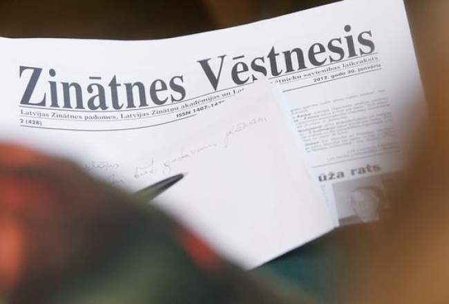 Zinātnes Vēstnesis. Foto: Raitis Plauks, F64