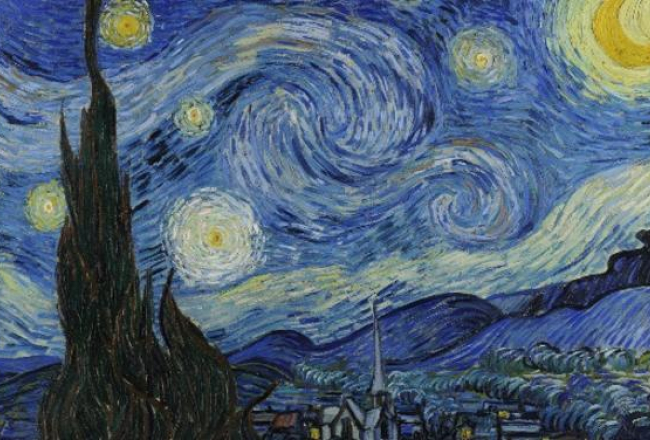 Vinsenta van Goga glezna "Zvaigžņotā nakts".