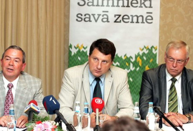 ZZS līderi Aivars Lembergs (K), Raimonds Vējonis (C), Augusts Brigmanis. Autors: Kaspars Krafts, F64