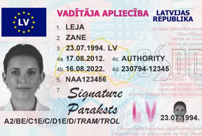 Autovadītāja apliecība. Foto: CSDD/LETA