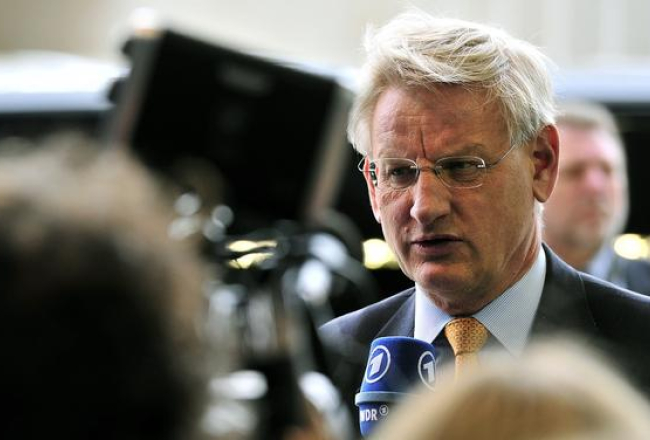 Zviedrijas ārlietu ministrs Karls Bilts. Foto: AFP/LETA