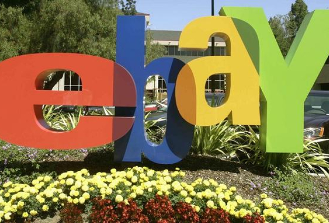 eBay logo. Foto: AFP/LETA