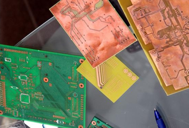 Mikroshēmu plates elektronikas prototipu ražošanas laboratorijā "Protolab". Foto: Edijs Pālens, LETA