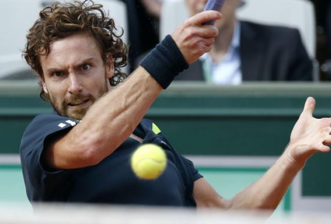 Ernests Gulbis spēlē. Foto: AFP/LETA